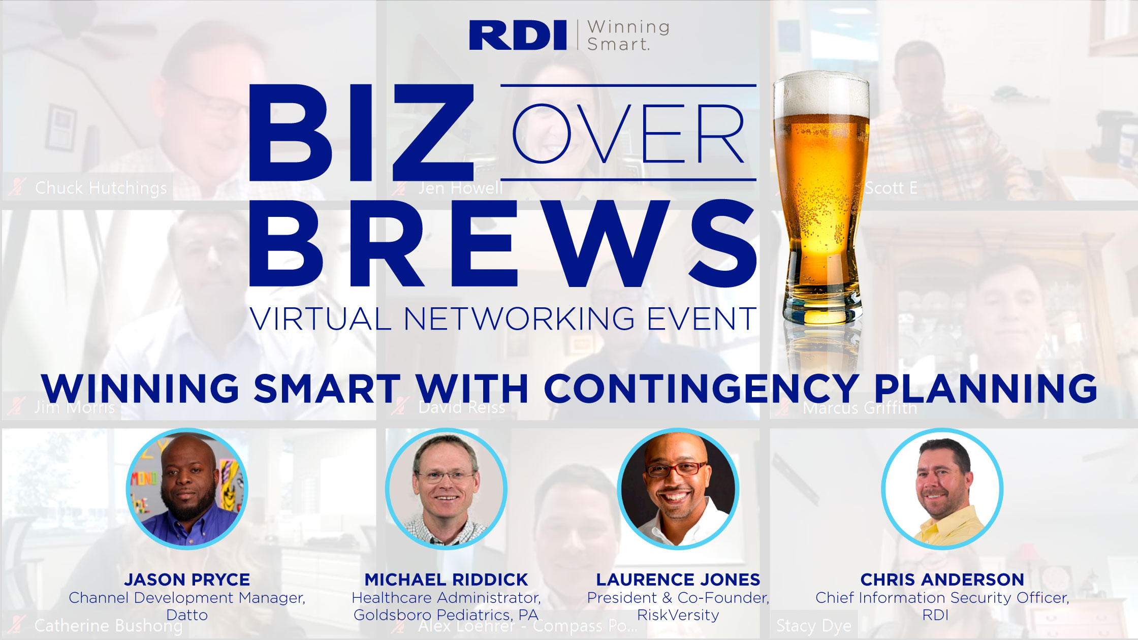 RDI Corporation - Biz Over Brews Virtual Networking Event - Winning Smart with Contingency Planning